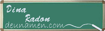 Dina Radon Visitenkarte